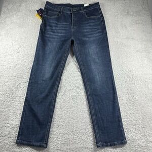 Wthinlee Jeans Mens 34x30 Dark Wash Fade Stretch Straight Fit NWT